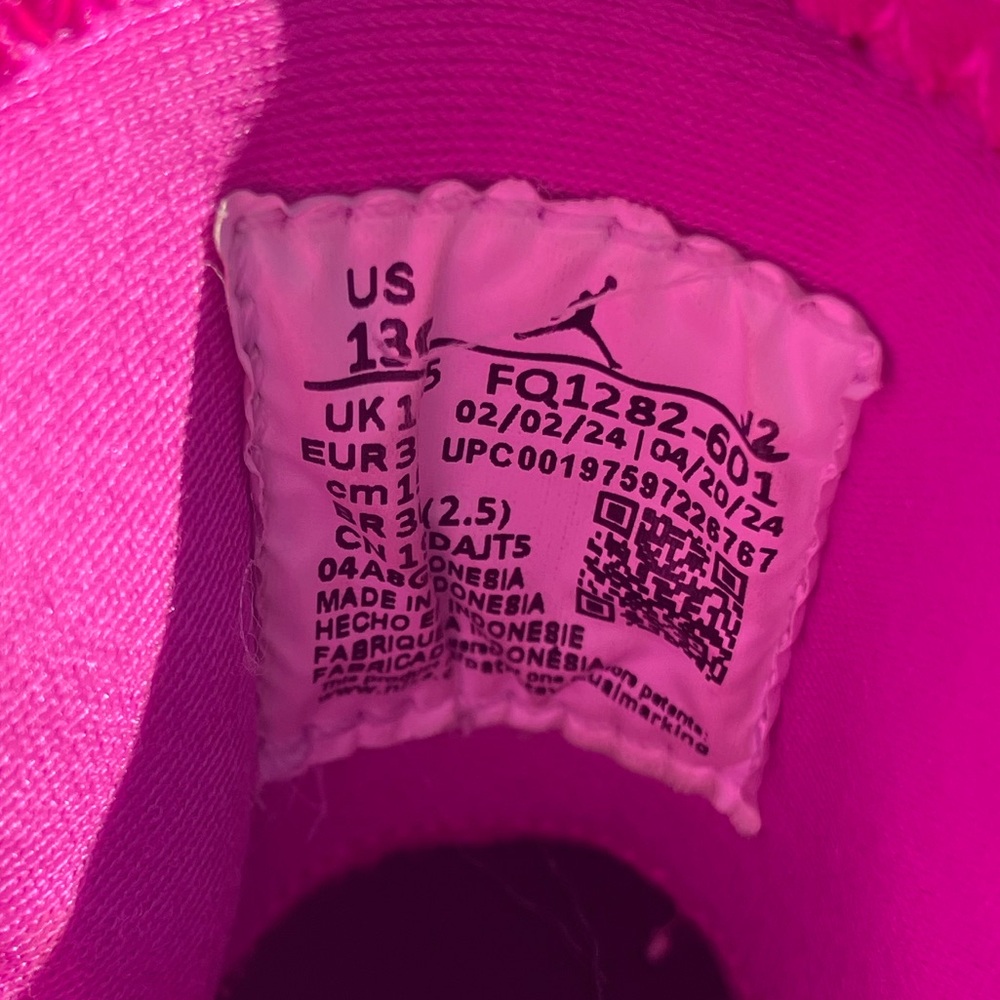 Jordan 1 Mid RM EasyOn “Fire Pink White” (PS) Sz 13c 100% Authentic - Picture 8 of 11